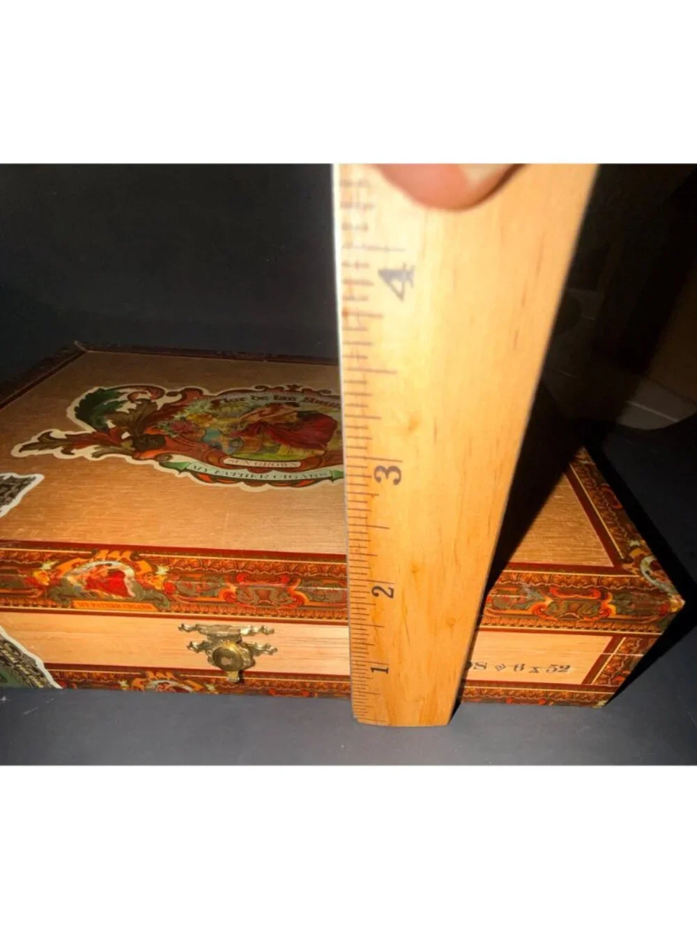 Flor De Las Antillas My Father Cigars Wooden Cigar Box With Hinged Lid